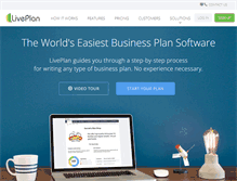 Tablet Screenshot of liveplan.com